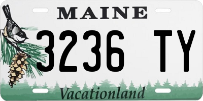 ME license plate 3236TY