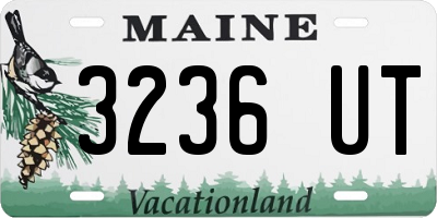 ME license plate 3236UT