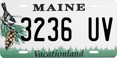 ME license plate 3236UV