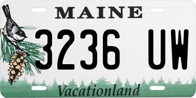 ME license plate 3236UW