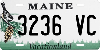 ME license plate 3236VC