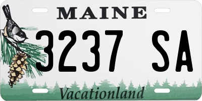 ME license plate 3237SA