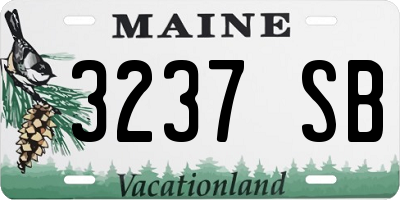 ME license plate 3237SB