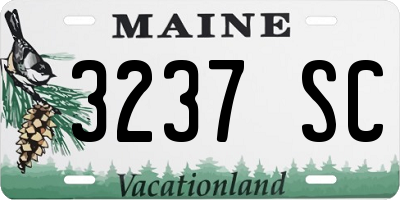 ME license plate 3237SC