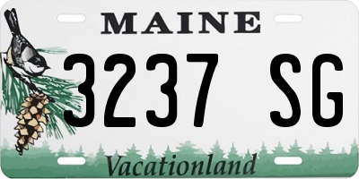 ME license plate 3237SG