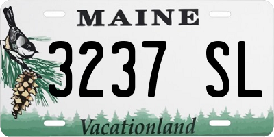 ME license plate 3237SL