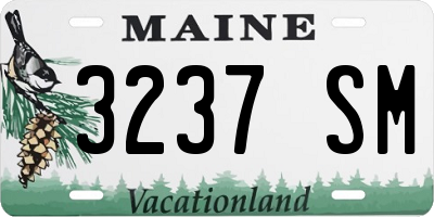 ME license plate 3237SM