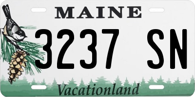 ME license plate 3237SN