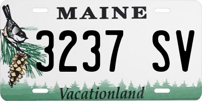 ME license plate 3237SV