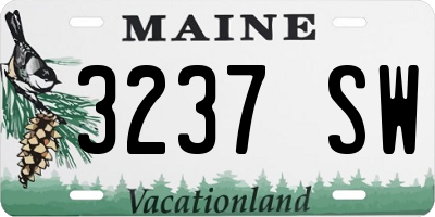 ME license plate 3237SW