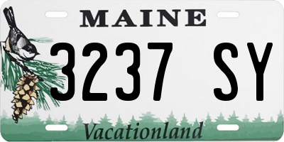 ME license plate 3237SY