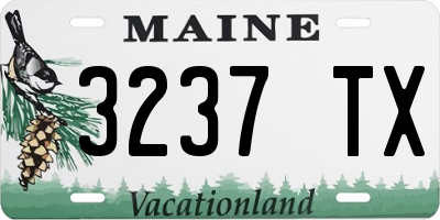 ME license plate 3237TX