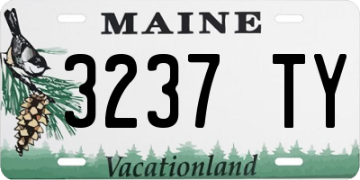 ME license plate 3237TY