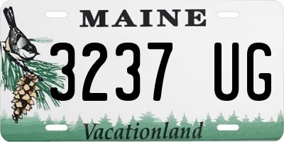 ME license plate 3237UG
