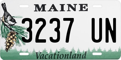 ME license plate 3237UN