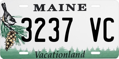 ME license plate 3237VC