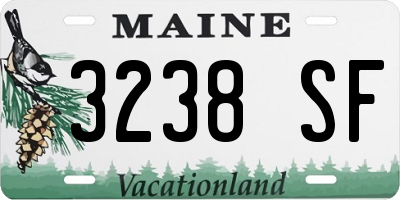 ME license plate 3238SF