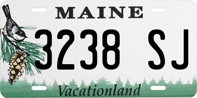 ME license plate 3238SJ