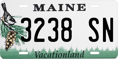 ME license plate 3238SN