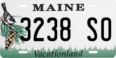 ME license plate 3238SO