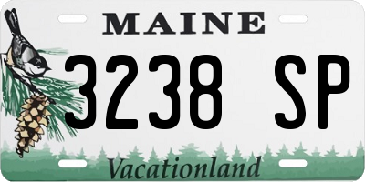 ME license plate 3238SP
