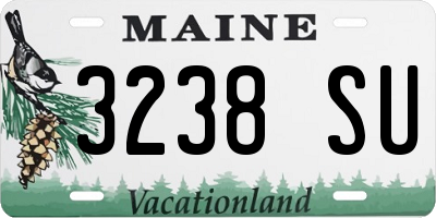 ME license plate 3238SU
