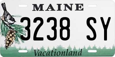 ME license plate 3238SY