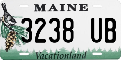 ME license plate 3238UB