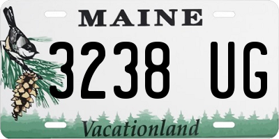ME license plate 3238UG