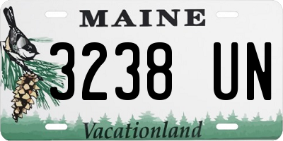 ME license plate 3238UN