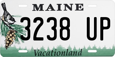 ME license plate 3238UP
