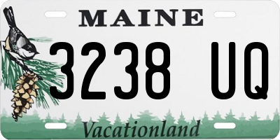 ME license plate 3238UQ