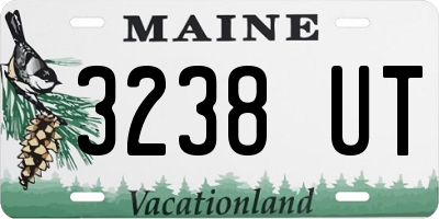 ME license plate 3238UT