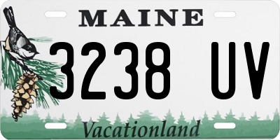 ME license plate 3238UV