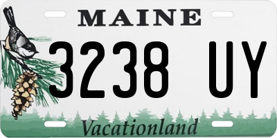 ME license plate 3238UY