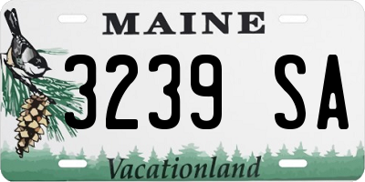 ME license plate 3239SA