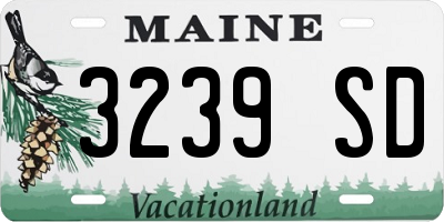 ME license plate 3239SD
