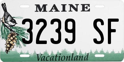 ME license plate 3239SF