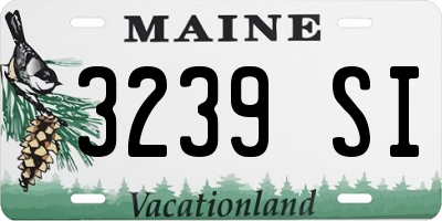 ME license plate 3239SI