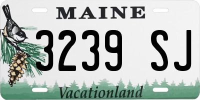 ME license plate 3239SJ