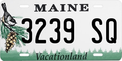ME license plate 3239SQ