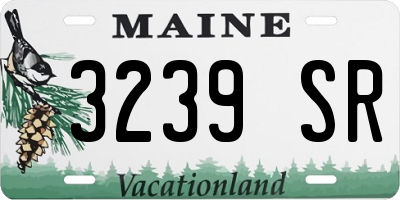 ME license plate 3239SR