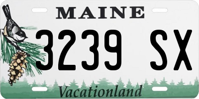 ME license plate 3239SX