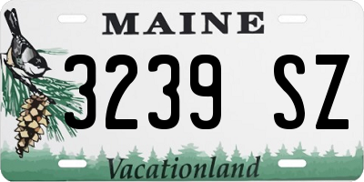 ME license plate 3239SZ