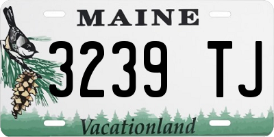 ME license plate 3239TJ