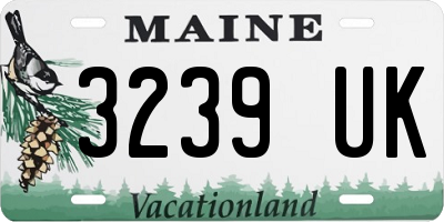 ME license plate 3239UK
