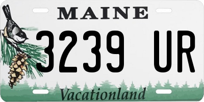 ME license plate 3239UR