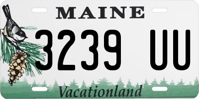 ME license plate 3239UU