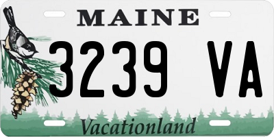 ME license plate 3239VA
