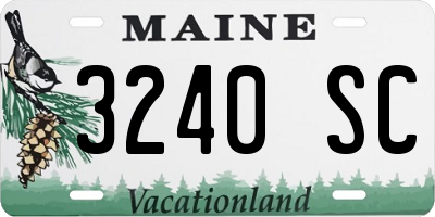 ME license plate 3240SC